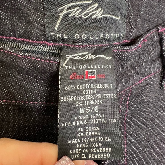 Vintage Y2K Fubu flare jeans purple contrast jeans 5 / 6 - Picture 3 of 8